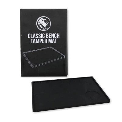 a silicone tamper mat by Rhino and the box against a white background